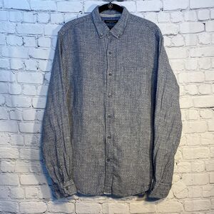 Banana Republic Men's 100% Linen Camden Fit Long Sleeve Button Down Size M
